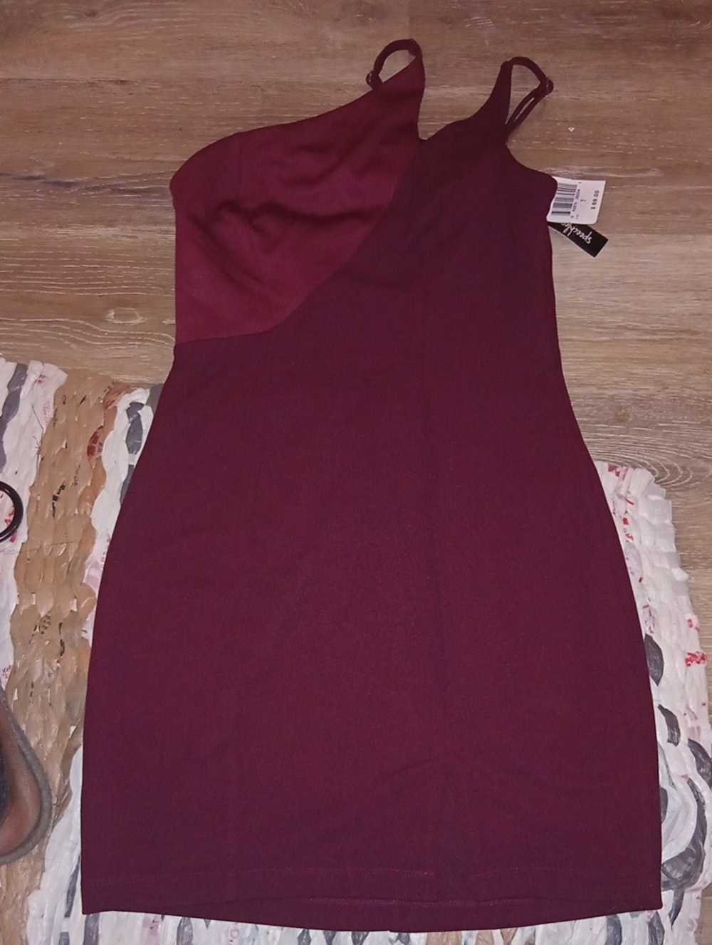 Jcpenny Speechless Women’s Sleeveless Bodycon Dress in Burgundy Size 7